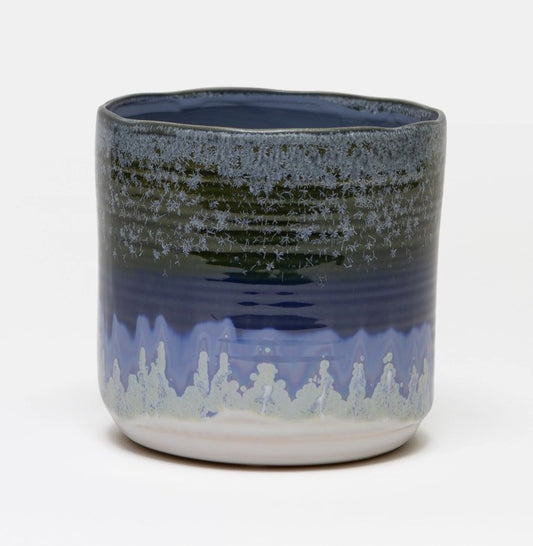 Winter Blue Ceramic Planter