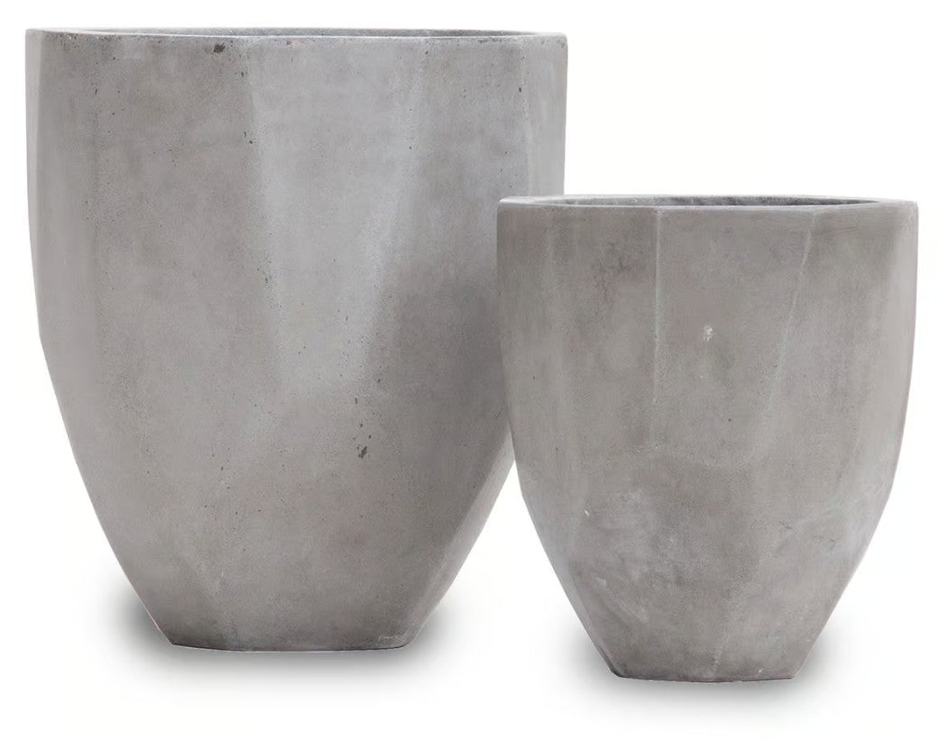 Concrete Angular Egg Pots